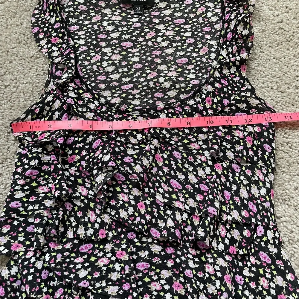 Express tank top floral‎ size xs - Picture 3 of 5